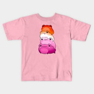 Proudly Lesbian: Queer Pride Through Colorful Frog - A Subtle LGBTQ Aesthetic to Celebrate Identity Kids T-Shirt